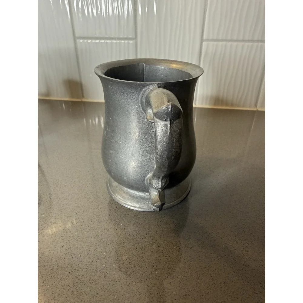 VTG Pewter Tankard Mug Marked Crowned ITR Shield Touchmark 4.5